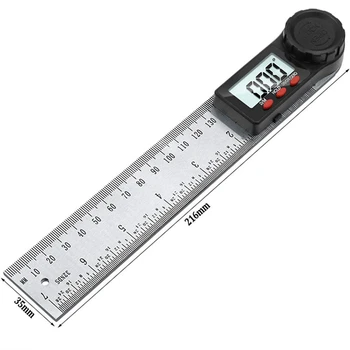 1Pcs 200/300mm 0-360° Laipsnių Skaitmeninė Matlankis Kampas Valdovas LCD Ekranas Nerūdijančio Plieno Finder Metrų Goniometer Inclinometer