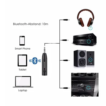 Bluetooth 5.0 Automobilių Mini 3,5 mm Jack AUX laisvų Rankų įranga Stereo Muzikos Garso Imtuvas, Adapteris, skirtas Automobilių Ausinių Garsiakalbio