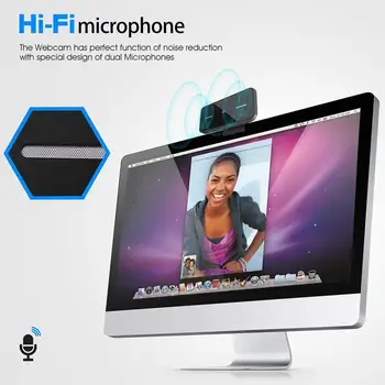 1080P HD Webcam USB HD Auto Focus PC Kamera, Dvigubas Mikrofonas MIC už 