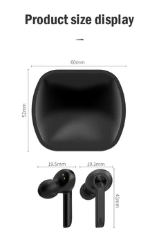 TWS Bluetooth V5.0 Ausinės su Įkrovimo Lauke Belaidžių Ausinių 9D Stereo Sporto Vandeniui Ausinių Ausinės Su Mikrofonu