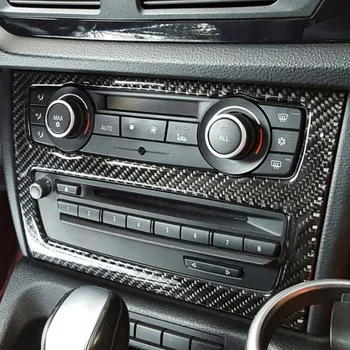 Automobilio Stilius Konsolė CD Skydelio Apdailos Dangtelio Lipdukas Anglies Pluošto Apdaila BMW X1 E84 2010-Interjero Priedai