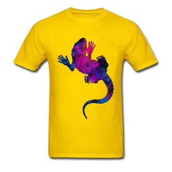 Medvilnė, vyriški T Marškinėliai trumpomis Rankovėmis T-shirt Juokinga Streetwear Gecko BEVEIK Žmogaus Naujovė Vasaros Viršūnes Tees Pigūs Marškinėlius