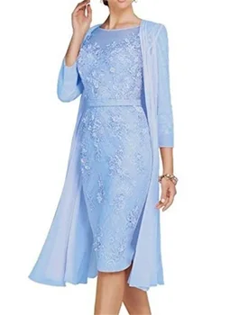 WEPBEL moteriškų Rūbų Rinkinys, 2 Vnt Mados Nėriniai Atsitiktinis Suknelė + Megztinis Vientisų Spalvų Varčias Gėlių Ponios Moterų Ilgos Suknelės