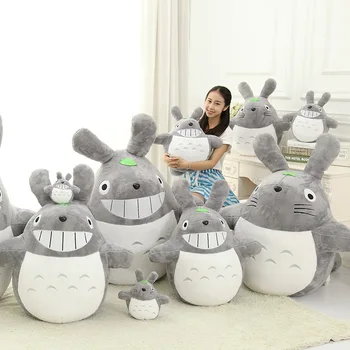 20-100cm 2 Stilius, Japonų Animacinių filmų Baby Doll, Mielas, Didelis Šypsnys Totoro Iškamšos Mano Kaimynas Totoro Pliušinis Žaislas