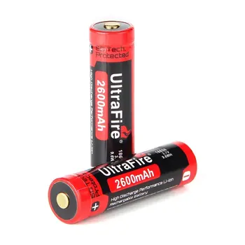 UltraFire prekės yra originalus 18650), 3,7 V 2600mAh baterijos 18650 įkraunama ličio baterija, žibintuvėlis