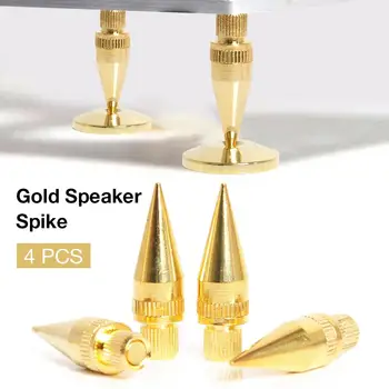 Garsiakalbio Stovas Kojų Pėdos Padas Premium Gold Speaker Šuoliai Box Smaigalys Kūgio Grindų Pėdų Nagų Garsiakalbis Priedai