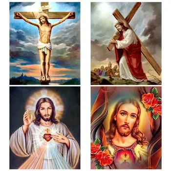 Jėzus Kristus Diamond Tapybos Religijos Portretas Turo Visiškai Gręžimo Nouveaute 