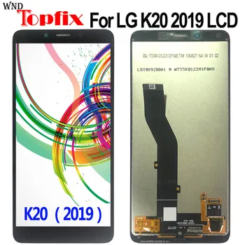 Dėl LG K20 2019 LCD su rėmo Ekranas Jutiklinis Ekranas skaitmeninis keitiklis Skirtas LG K20 LMX120EMW lcd Pakeitimo k8 pliusas, kad LG LM-X120 lcd