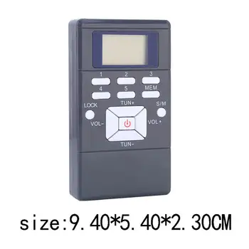 Mini Nešiojamas LCD FM Radijas Skaitmeninio Signalo Apdorojimo Belaidžio ryšio Imtuvas Su Ausinių skaitmeninis radijo imtuvas