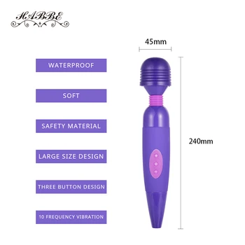 10 Greičio G Spot Vibratorius Moterims Klitorio Stimuliatorius USB Įkrauti Lazdelė AV Vibratorius Massager Dildo Sekso Parduotuvė Poras