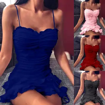 Moterų Sexy vientisos Spalvos Raišteliu Ruched Jungiamąją Susiėmę Hem Mini Diržas Suknelė seksualus vasaros mados moterų mini suknelė Klubas Vestidos