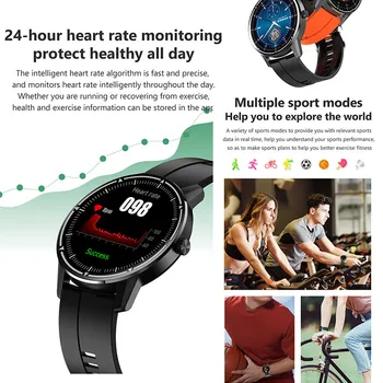 CHKEPZ R8 Smart Watch Vyrų IP68 Vandeniui, Širdies ritmą, Kraujo Spaudimą, Stebėti Moterų Smartwatch už 