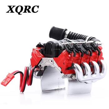 XQRC RC Automobilių LS7 V8 Imituoti Variklio Variklio Aušinimo Ventiliatoriai Radiatoriaus Komplektas 1/10 RC Vikšriniai TRAXXAS TRX4 TRX6 CENTRINIS SCX10 90046 VS4