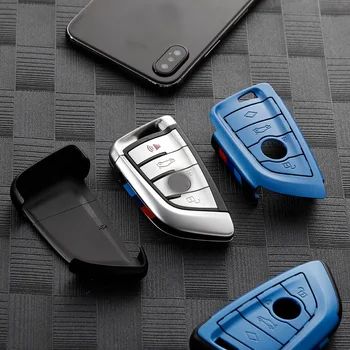Automobilio raktas Padengti Atveju BMW X1 X5 X6 F15 F16 F48 BMW 1 / 2 Serijos Apkalos valdymo pultelio Mygtuką Krepšys, Laikiklis, skirtas bmw ašmenys KeyChain