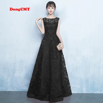 DongCMY Naujas 2019 HomeComing Suknelės WT0030 Vestdio įėjimo Oficialaus ilgai Šalies Juoda suknelė