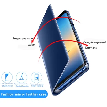 Veidrodis Peržiūrėti Smart Flip Case For Samsung Galaxy S20 FE S20FE SM G785F G781 Prabangus originalaus korpuso Funda Atgal Odinis Telefono Dangtelį