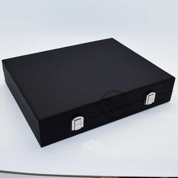 Nešiojamų Black PU Kelionės Perlas Lauke Brangakmenio Saugojimo Bylos Papuošalai Dėklas Akmens Turėtojas Organizatorius Su 40PCS 4x4cm Diamond Dėžės