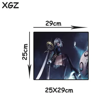 XGZ Anime Pelės Mygtukai Juoda Overlock Anime NieR Automatai Kompiuterio Stalas Mat Guma Non-Slip Žaidimas Priedai 900x400/900x300 Xxl
