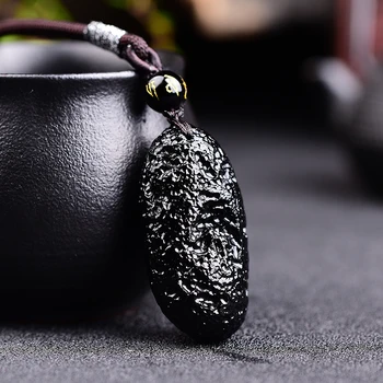 Autentiški stiklo meteoritas lei gong mo Tailandas, čekijos meteoritas pakabukas gydymo dvasingumas 1pc