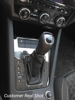 Už Skoda Octavia A7 2017 m. 2018 m. 2019 m. TUO modelio Automobilių Pavarų Perjungimo Langelį Skydelio Dangtelį Lipdukas Apdaila Juostelėmis Papuošimui Apsaugos Automobilio stiliaus