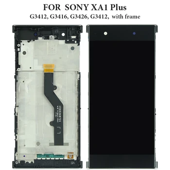 Sony Xperia XA1 Plius LCD Ekranas Su Touch Ekranas Su karkaso konstrukcijos Pakeitimas Sony Xperia LCD G3412 G3416 G3426
