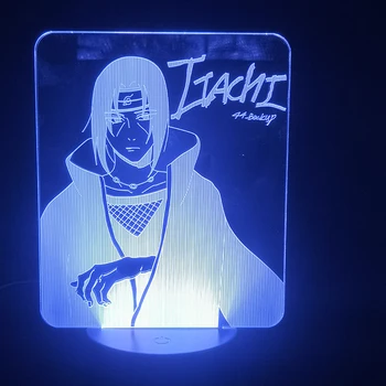 Naruto Uchiha Itachi Pav 3d Šviesos diodų (LED) 7 /16Colors Pakeisti Naktį Šviesos Namuose Naktiniai Dekoratyvinės Lempos, Miegamojo, Vaikų Kalėdų Dovana