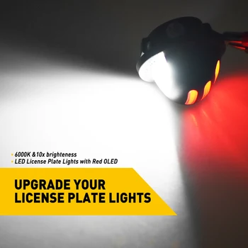 2x LED Licenciją Plokštelės Šviesos 