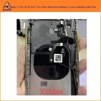 1Pc Išbandyta i Telefono 11 Pro Xs Max Xr X 8 7 6s 6 Plius galines Duris Būsto Baterija Padengti Asamblėjos Visiškai su Flex+Mygtukai