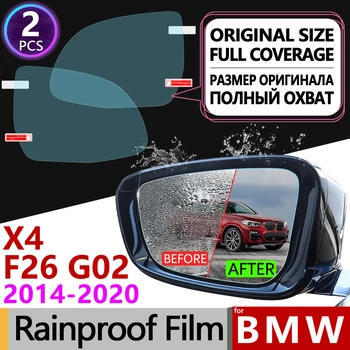 BMW X4 F26 G02~2020 M. Visiškai Padengti Anti Rūko Kino galinio vaizdo Veidrodis Rainproof Anti-Rūko Priedai. m. 2016 m. 2017 m. 2018 m. 2019 m.