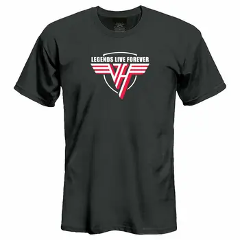 Marškinėliai Van Halen Shield Legendos Gyventi Amžinai Roko Merch Duoklė Tee Naujos