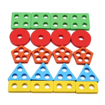 Kūdikių Žaislai, Mediniai Blokai Formos Sąlaidomis Valdybos Montessori Mokymo Simpatijų Švietimo Statybos Smulkinimo Blokas Rungtynės Žaislas