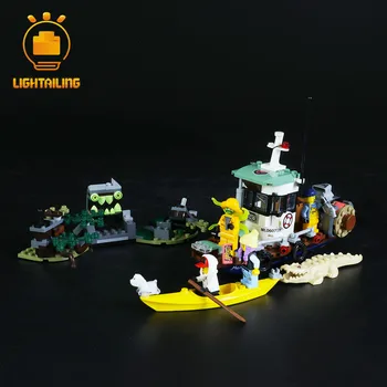 LIGHTAILING LED Šviesos Rinkinys Sudaužyta Krevečių Valtis Žaislas Blokai Apšvietimo Komplektas Suderinama Su 70419