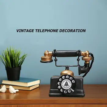 Vintage Stiliaus Dirbtinio Telefono Modelis Retro Dervos Namų Dekoro Ornamentą Amatų Klasikinių Spalvų ir Paprastas Patvarus Dizainas