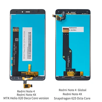 Originalus LCD Xiaomi Redmi 4 Pastaba LCD Jutiklinis Ekranas skaitmeninis keitiklis Asamblėjos Rėmas Redmi Pastaba 4X Ekranas LCD 5.5 colių Ekranas