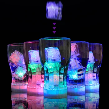 Behogar 12pcs LED Spindinčią Šviesą Ledo Kubeliai Lėtai Mirksi Spalva Keičiasi Taurės Lengvosios Be Jungiklis Vestuves Apdaila