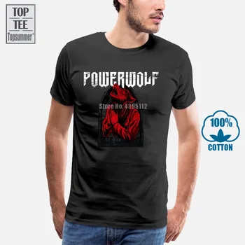 Powerwolf Raudonoji Dei T-Marškinėliai Moterims Marškinėliai Negabaritinių Geek, Juokingi Marškinėliai Hip-Hop T-Shirts Paprasto T Shirt Grafikos T Marškinėliai Vyrams