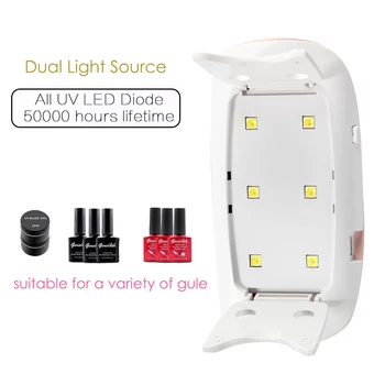 Saulė Mini UV LED Lempos 6 W, USB Nagų Džiovintuvas Pelės Gelio Lempa Džiovintuvas Manikiūro Mašina Nagų Dailės Džiovintuvas Šviesos Greitai Gelio Manikiūro Įrankiai