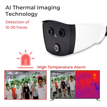 Terminio vaizdavimo kameros AI Žiūronų Thermovision terminio vaizdo akyse flir šilumos kambario veido atpažinimo kameros Karščiavimas Nustatymo