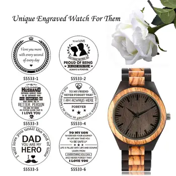 Shifenmei Mens Watch už Vyrą, Meilės Tėtis Pritaikoma Graviruoti Mediniai Laikrodžiai Moterims Ponios Laikrodis Kvarcinis Pora Laikrodis
