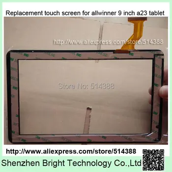 Nemokamas pristatymas Pakeitimo Capacitive jutiklinis ekranas 9inch Allwinner A23/A33 Tablet PC VIDURIO