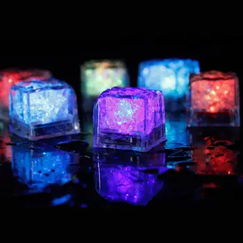 Behogar 12pcs LED Spindinčią Šviesą Ledo Kubeliai Lėtai Mirksi Spalva Keičiasi Taurės Lengvosios Be Jungiklis Vestuves Apdaila