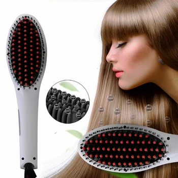 LED ekranas tiesiai garo plaukai tiesūs moterų plaukų šukos su keramika Elektros Plaukų Formavimo Šepetys Joninis Plaukų ištiesinimo priemonės Šepetys