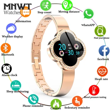 MNWT S6 Smart Žiūrėti Vandeniui Moterų Širdies ritmo Monitorius Kraujo Spaudimas Fitness Tracker Smartwatch Sporto Žiūrėti 