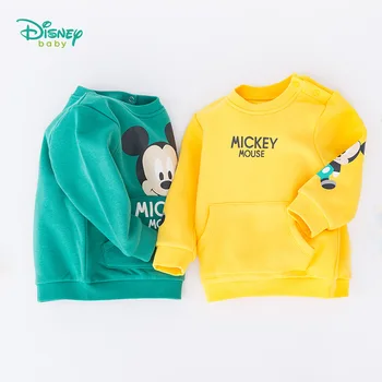 Disney Vaikams Drabužių Hoodies Rudens Baby Girl Berniukas Medvilnės Sportshirt Šiltas Pliušinis Animacinių filmų Mickey Mados Gatvė Hoodies