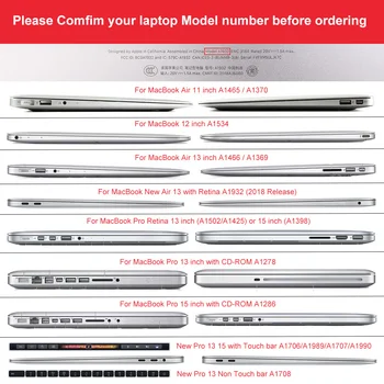 Matinis Minkšta Laptop Case for MacBook Air Pro 13 