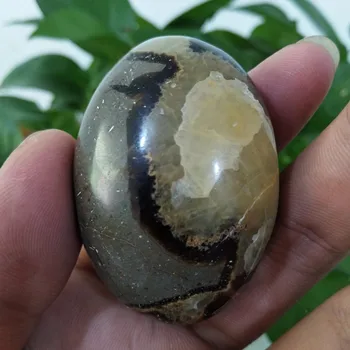 Natūralaus akmens septarian ceystal palmių gijimą, kristalai, Dekoratyvinis kolekcija, akmenys ir kristalai
