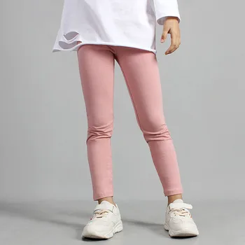 Mergaičių drabužius Slim judėjimo kelnes korėjos versija vientisos spalvos antblauzdžiai stora montavimo Vyresnio amžiaus vaikams, studentams kokybės drabužiai