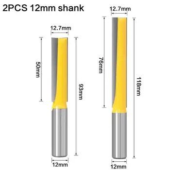 1PC 12mm 1/2inch Karka Ilgai Valymo apačioje Graviravimas Tiek kieto karbido router tiek Medienos apdirbimo Įrankiai CNC frezavimo cutter endmill