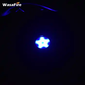 WasaFire Dviračių Galinis Žibintas penkiakampė Žvaigždė, 6 Režimai Mėlyna/Raudona Uodega Šviesos COB LED Lempa USB Įkrovimo Dviračio Žibintas, Dviračio Žibintai
