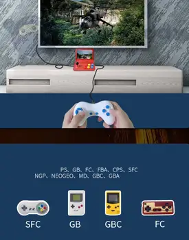 Powkiddy A13 Vaizdo Žaidimų Konsolės 9 Colio Didelis Ekranas, Nuimamas Kreiptuką HD Išvestis Mini Retro Arcade Žaidimas, Žaidėjų A12 Atnaujinti